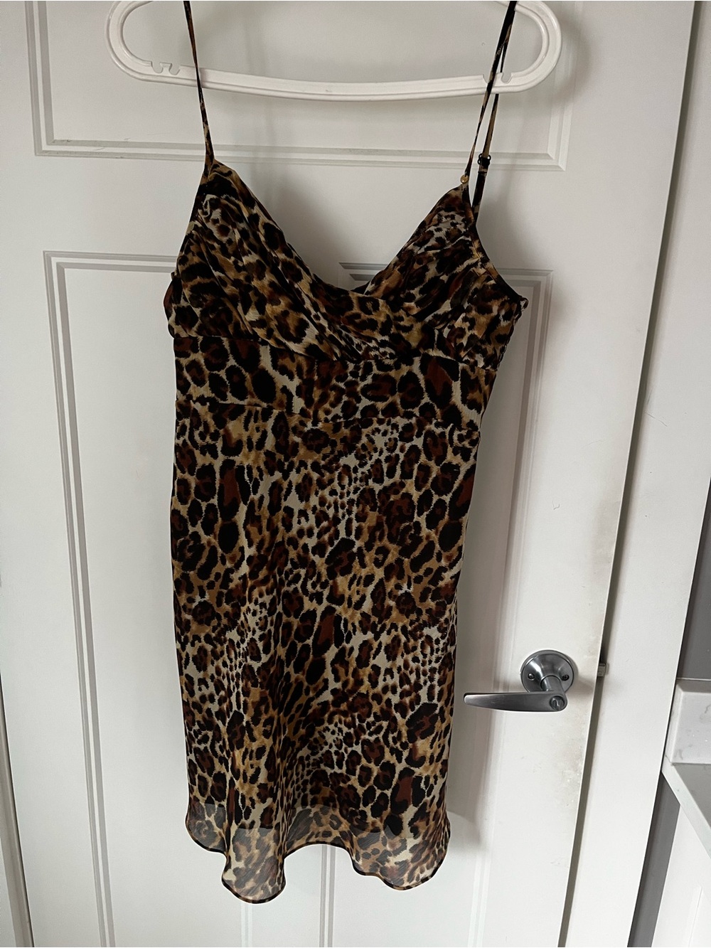 Guess Leopard-Print Slip Dress in Brown and Black